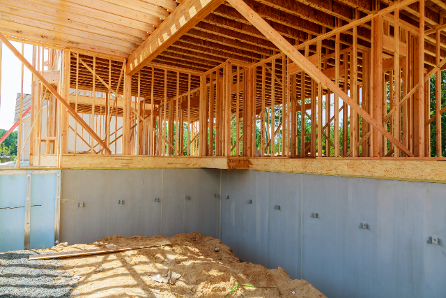 Hillsboro Cement Block Foundation in a New Construction Home